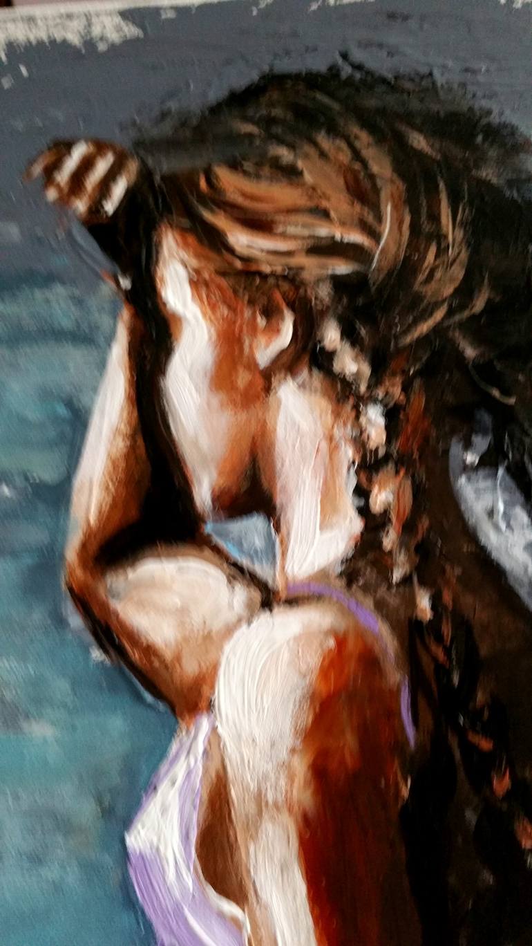 Original Figurative People Painting by Elena Kraft