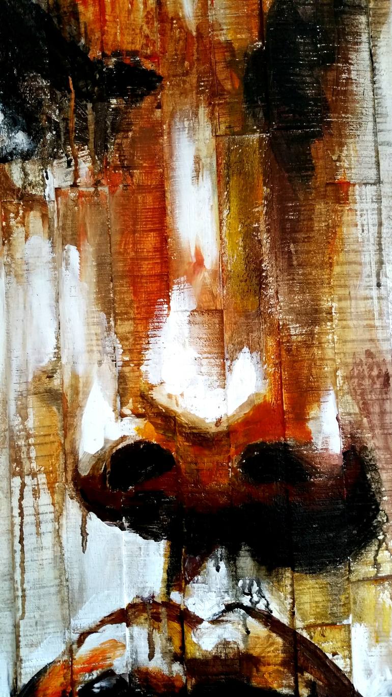 Original Abstract Portrait Painting by Elena Kraft