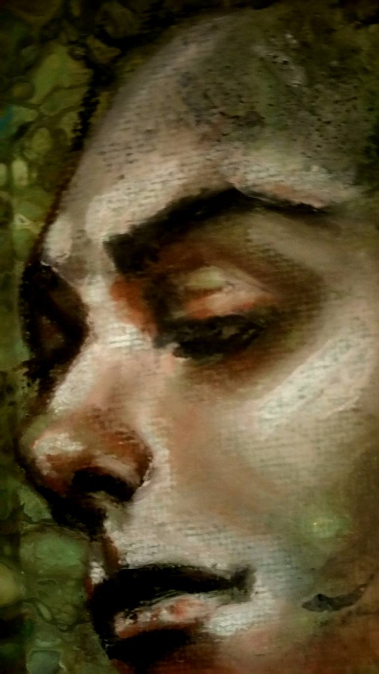 Original Expressionism People Painting by Elena Kraft