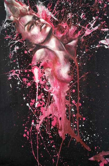 Original Abstract Expressionism Body Paintings by Elena Kraft