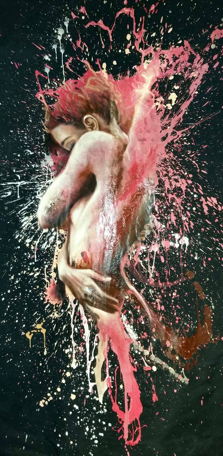 Original Figurative Nude Painting by Elena Kraft