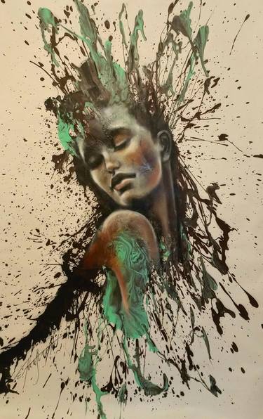 Print of Abstract Portrait Paintings by Elena Kraft