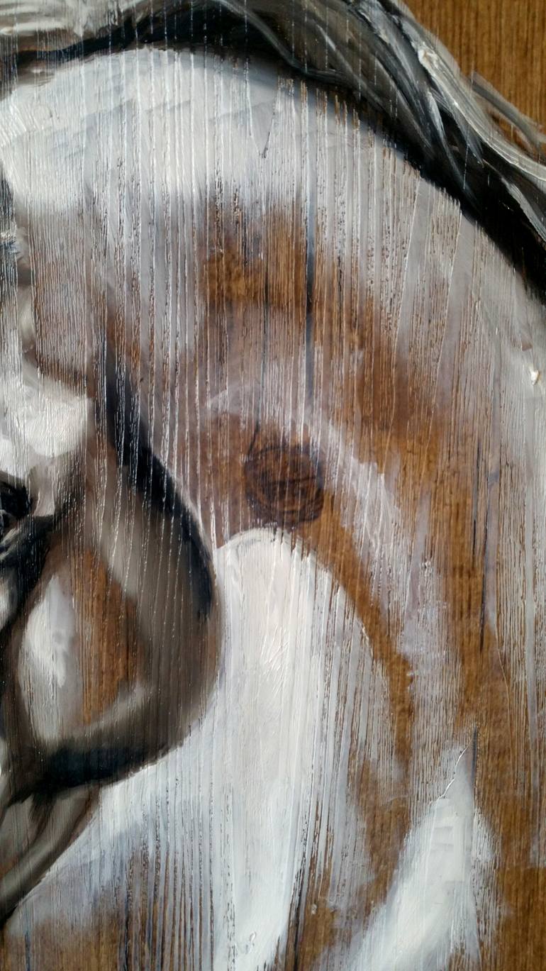 Original Expressionism Horse Painting by Elena Kraft