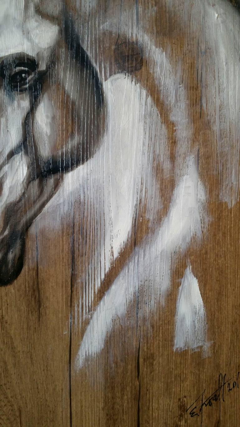 Original Expressionism Horse Painting by Elena Kraft