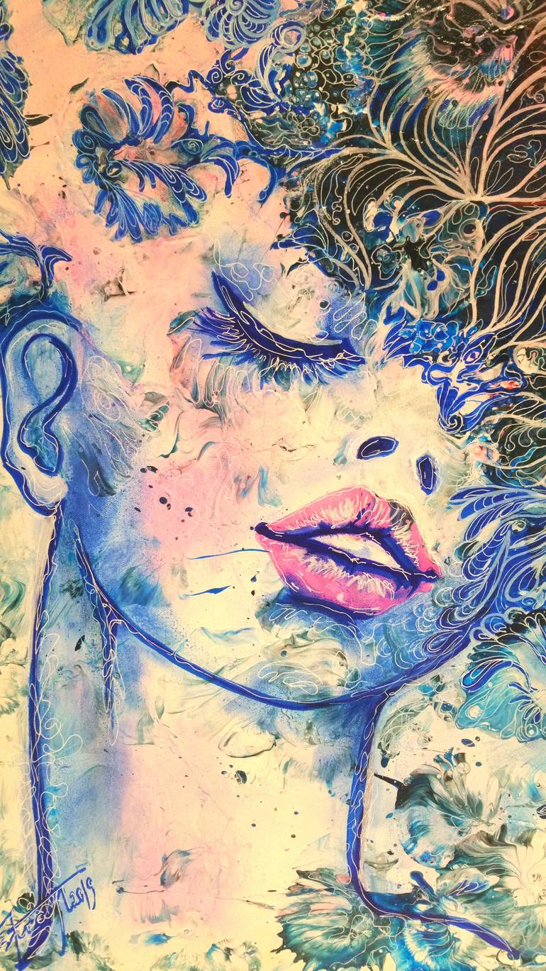 Original Art Deco People Painting by Elena Kraft