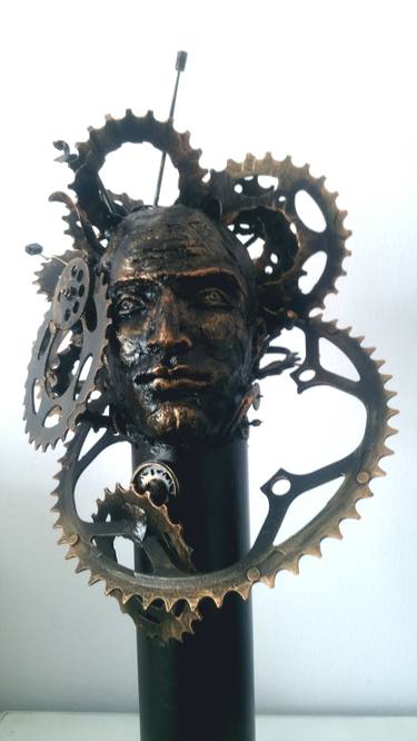 Original Abstract Expressionism People Sculpture by Elena Kraft