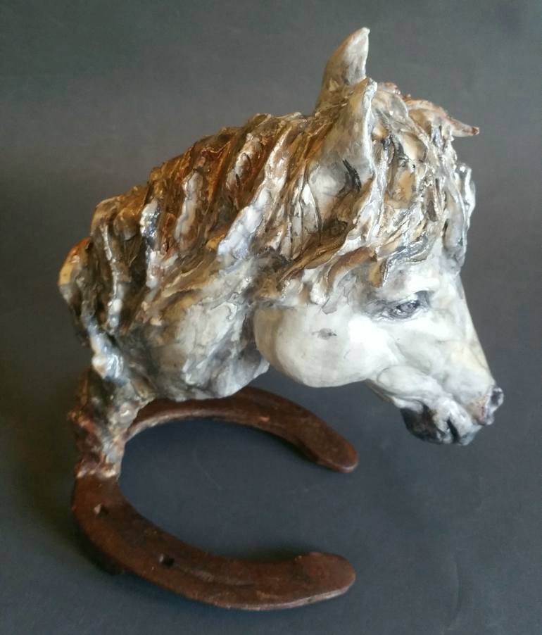 Original Expressionism Horse Sculpture by Elena Kraft