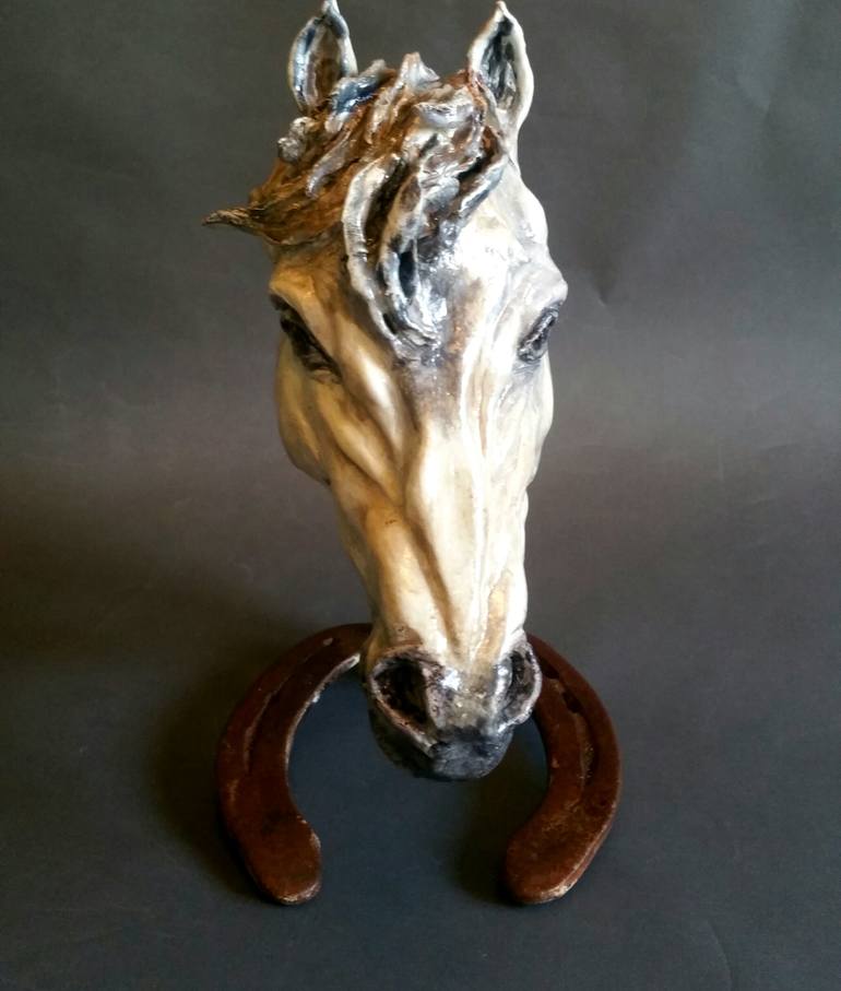 Original Expressionism Horse Sculpture by Elena Kraft