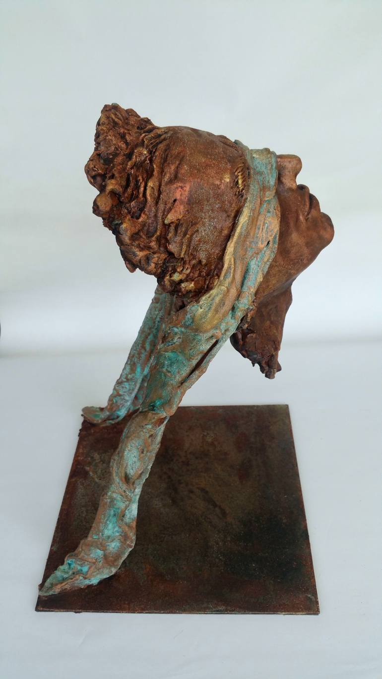 Original Expressionism People Sculpture by Elena Kraft