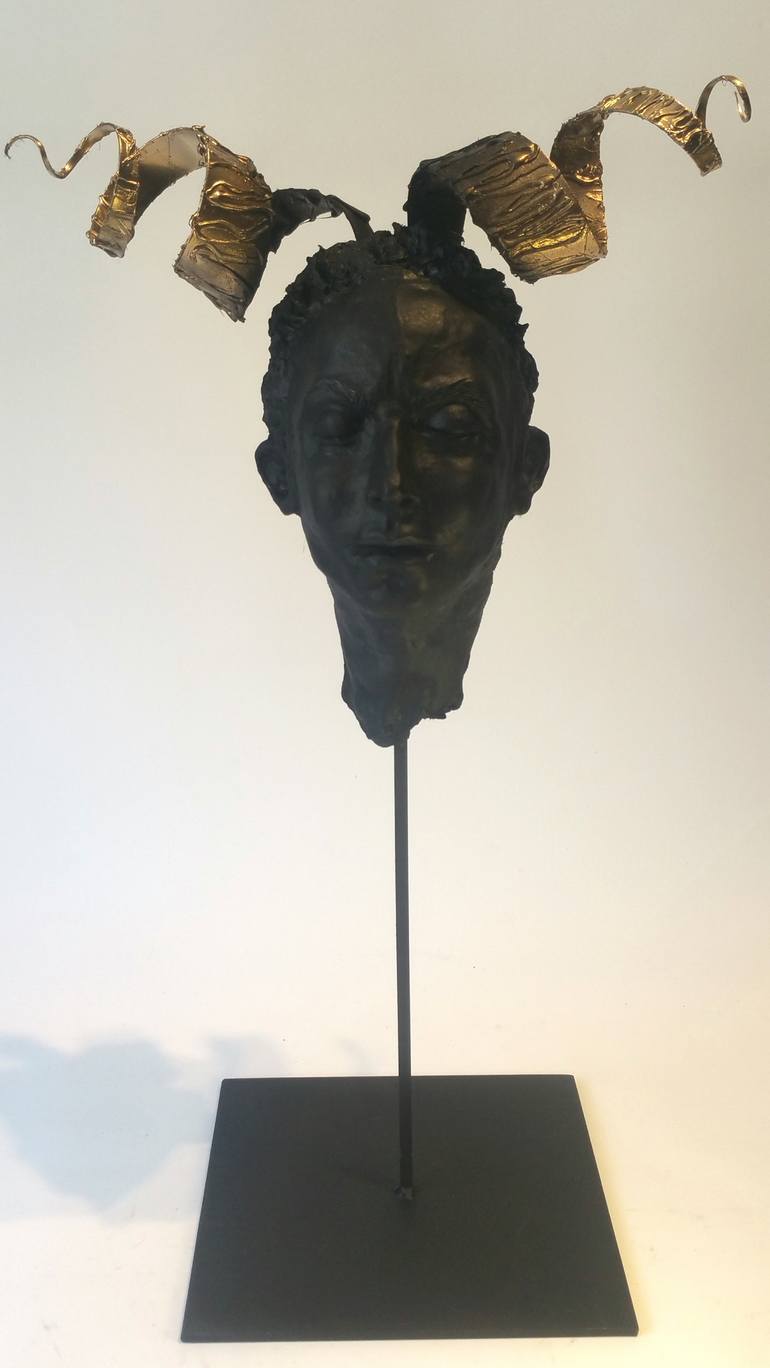 Original Figurative Portrait Sculpture by Elena Kraft