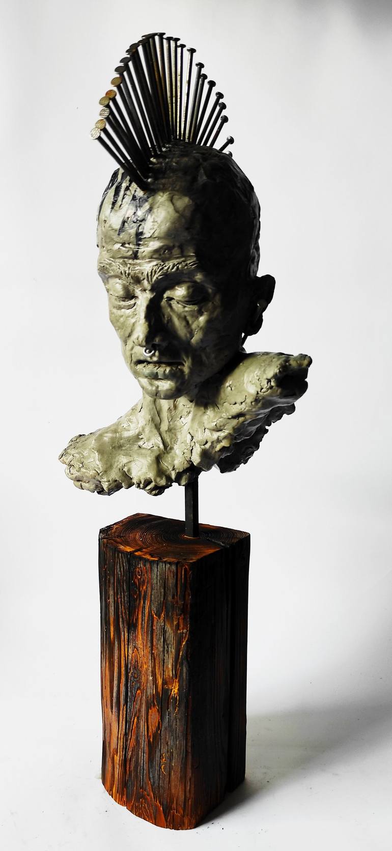 Original Figurative Portrait Sculpture by Elena Kraft