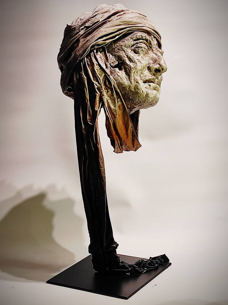 Original Figurative Portrait Sculpture by Elena Kraft