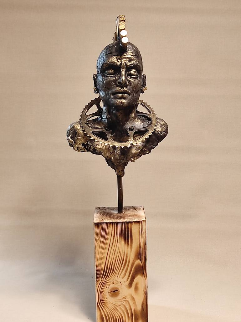 Original Figurative Portrait Sculpture by Elena Kraft