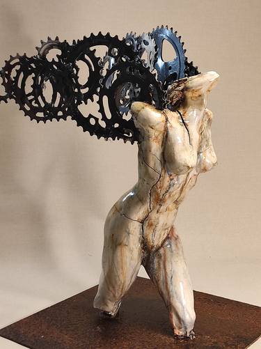 Original Figurative Nude Sculpture by Elena Kraft