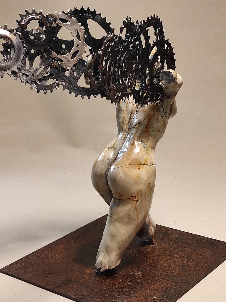 Original Figurative Nude Sculpture by Elena Kraft