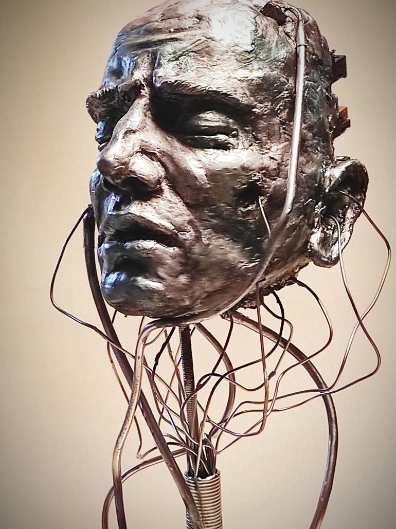 Original Figurative Portrait Sculpture by Elena Kraft