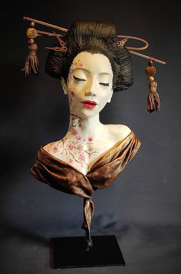 Original Figurative Portrait Sculpture by Elena Kraft