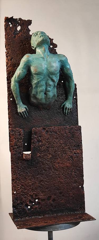 Original Figurative Men Sculpture by Elena Kraft