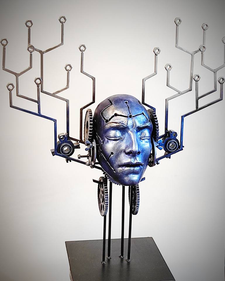 Original Technology Sculpture by Elena Kraft
