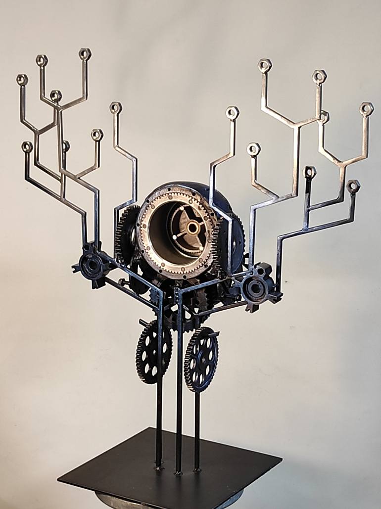 Original Technology Sculpture by Elena Kraft