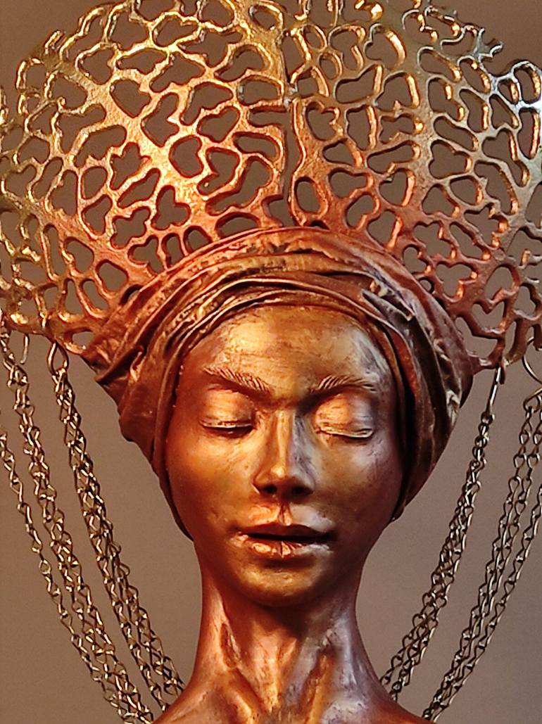 Original Figurative Portrait Sculpture by Elena Kraft