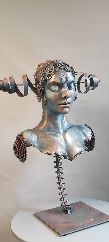 Original Figurative Portrait Sculpture by Elena Kraft