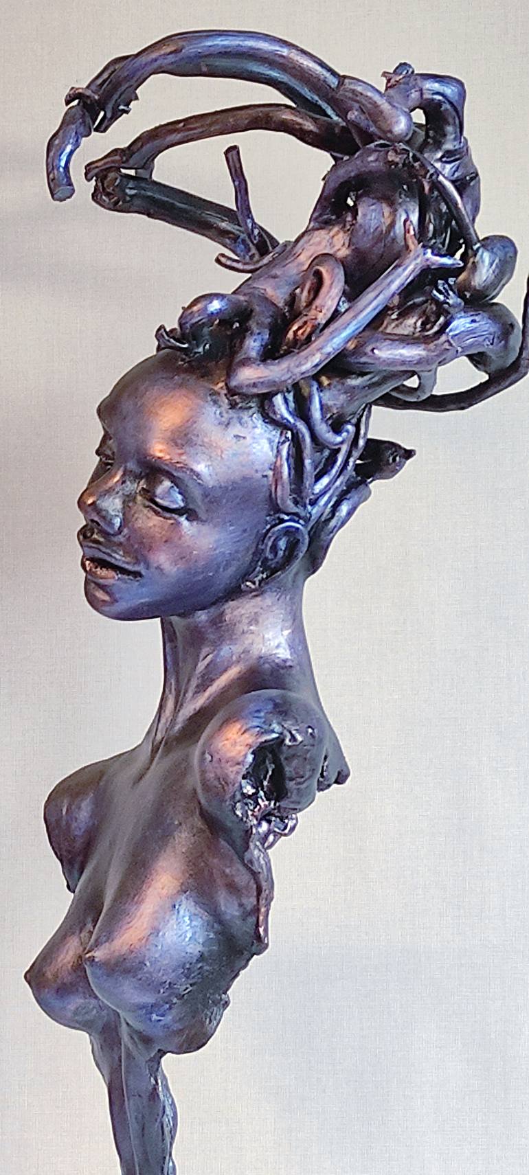 Original Expressionism Women Sculpture by Elena Kraft