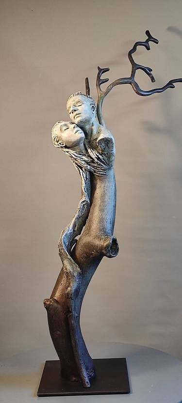 Original Figurative Love Sculpture by Elena Kraft