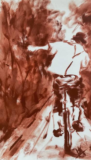 Original Expressionism Bicycle Paintings by Victoria General