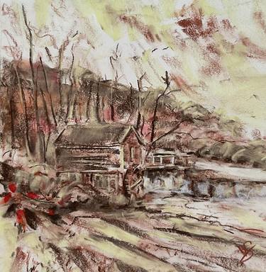 Original Expressionism Landscape Drawings by Victoria General
