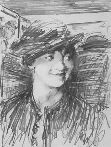 Original Art Deco Women Drawings by Victoria General