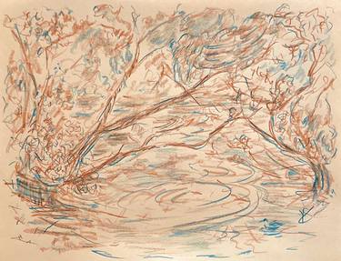 Original Classicism Landscape Drawings by Victoria General