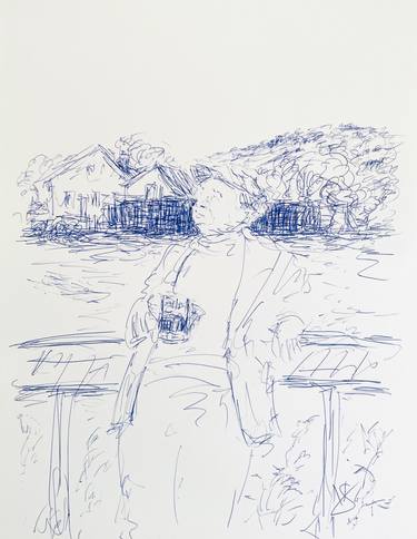 Original Figurative Men Drawing by Victoria General