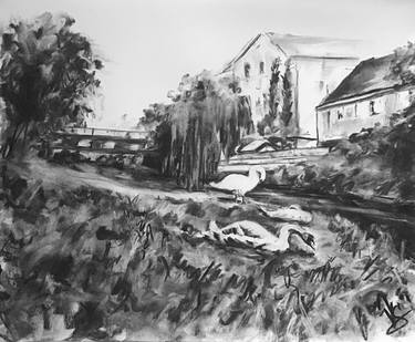 Original Expressionism Landscape Drawings by Victoria General