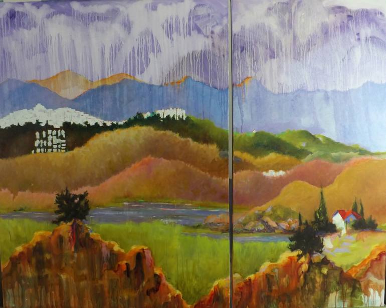 Moving Farther out III Painting by Liz Falconer | Saatchi Art