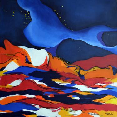 Print of Abstract Landscape Paintings by Ana Paola Gonzalez