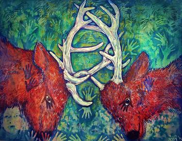 Original Figurative Animal Paintings by Aubrey Roemer