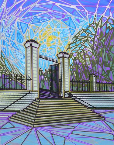 Original Abstract Architecture Paintings by David Tomlin
