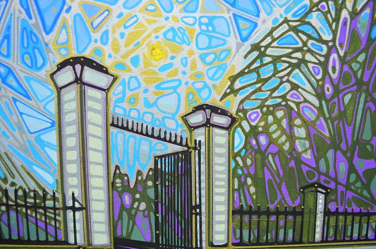 Original Abstract Architecture Painting by David Tomlin