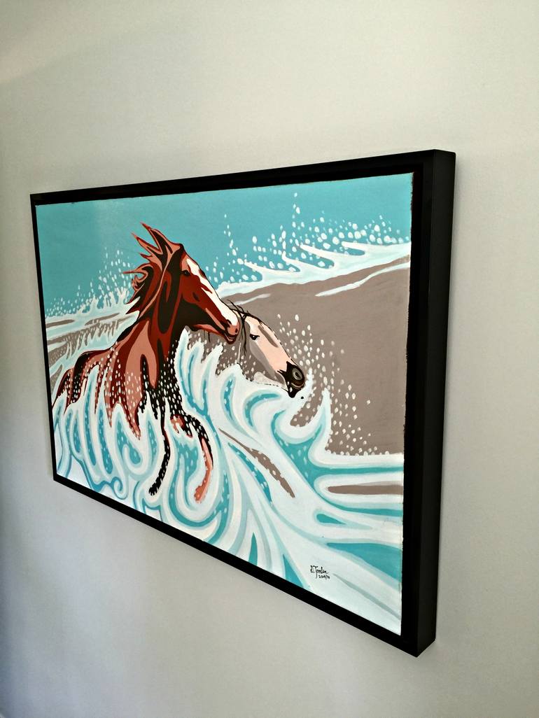 Original Abstract Expressionism Horse Painting by David Tomlin