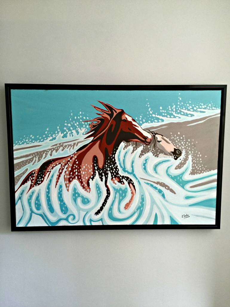Original Abstract Expressionism Horse Painting by David Tomlin