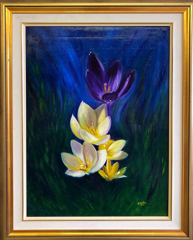 Original Impressionism Floral Painting by David Tomlin