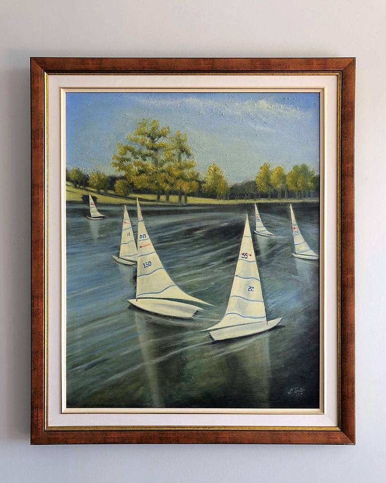 Original Boat Painting by David Tomlin