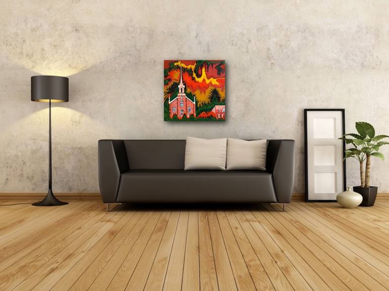 Original Abstract Expressionism Architecture Painting by David Tomlin