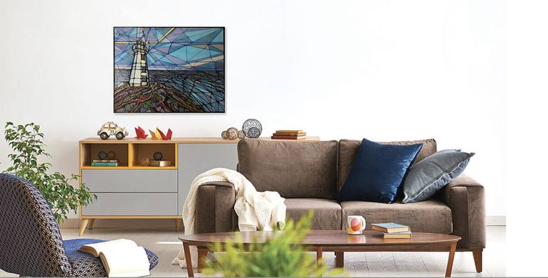 Original Abstract Seascape Painting by David Tomlin