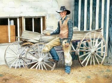 Print of Realism Rural life Paintings by Gene C. Stewart