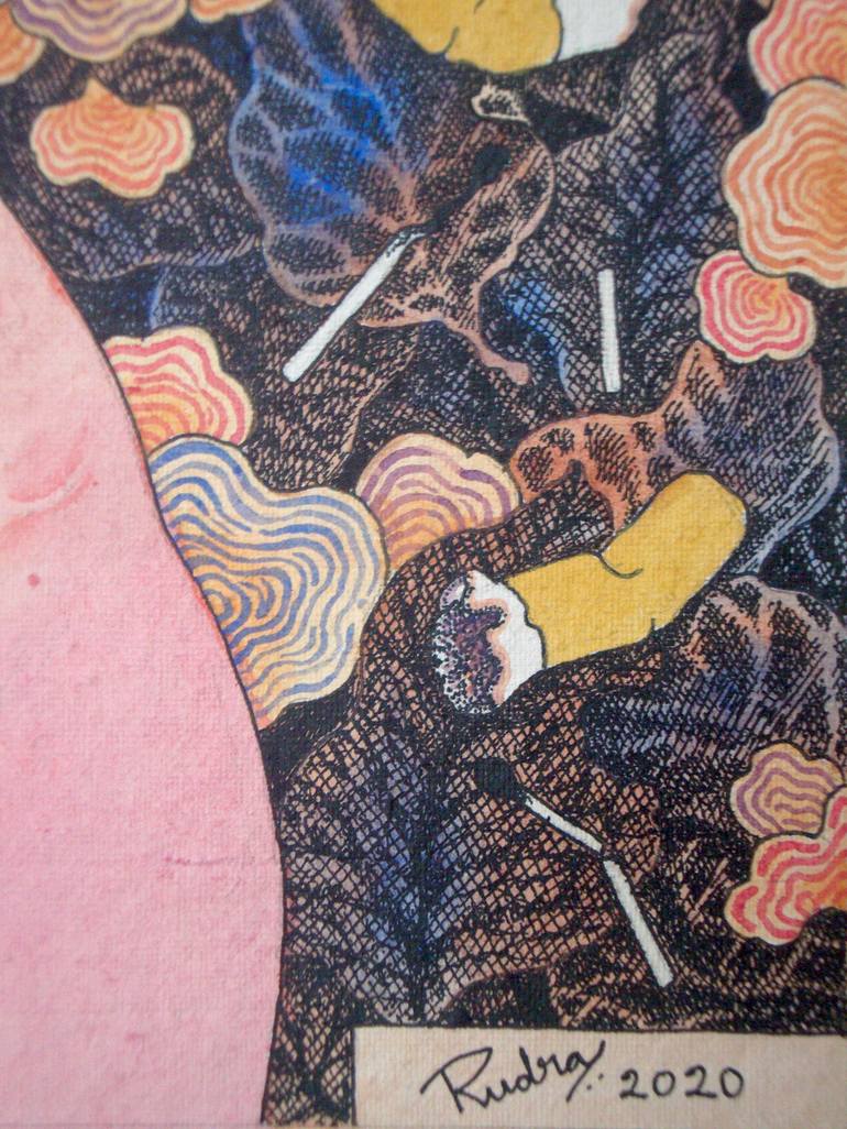 Original Surrealism Women Mixed Media by Rudra Kishore Mandal