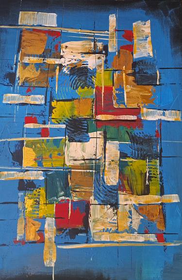 Original Abstract Architecture Paintings by Diana Schwan-Beck