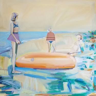 Original Figurative Beach Mixed Media by Caitlin Flynn