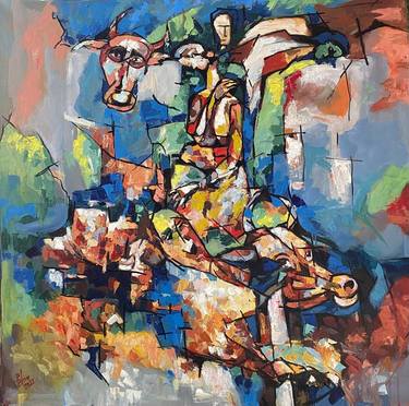 Original Abstract Paintings by Padam Ghale